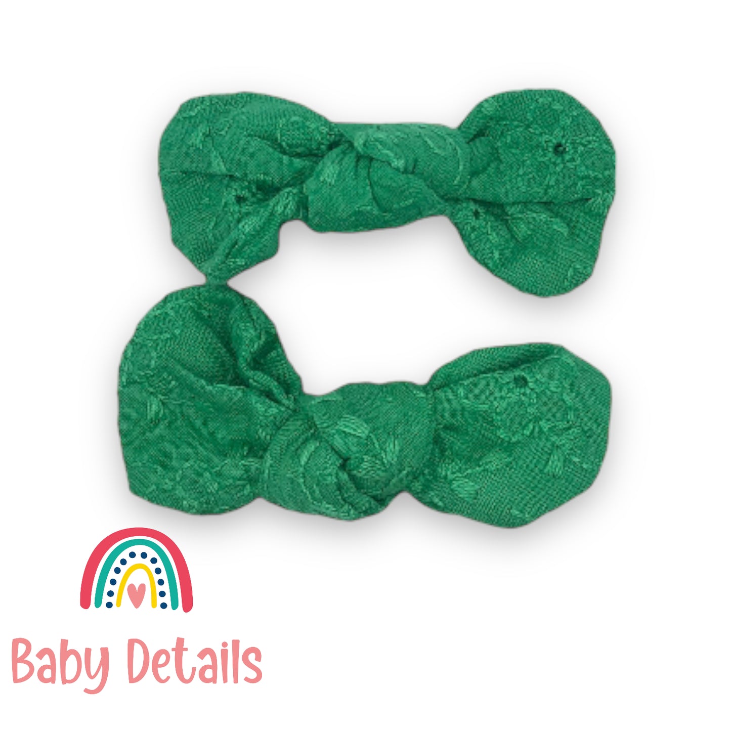 lace hair clips - Green