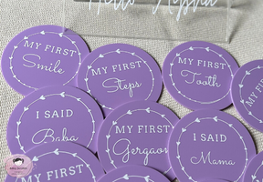 First Moment Milestones Discs with an acrylic box